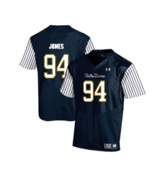 Notre Dame Fighting Irish 94 Jarron Jones Navy College Football Jersey