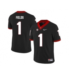 Georgia Bulldogs 1 Justin Fields Black Nike College Football Jersey