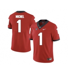 Georgia Bulldogs 1 Sony Michel Red College Football Jersey