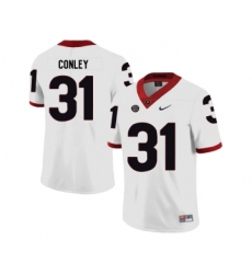 Georgia Bulldogs 31 Chris Conley White Nike College Football Jersey