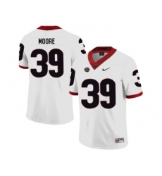 Georgia Bulldogs 39 Corey Moore White Nike College Football Jersey