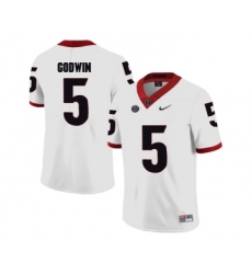 Georgia Bulldogs 5 Terry Godwin White College Football Jersey