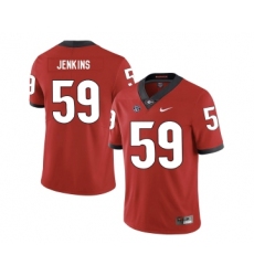 Georgia Bulldogs 59 Jordan Jenkins Red Nike College Football Jersey