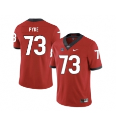 Georgia Bulldogs 73 Greg Pyke Red Nike College Football Jersey