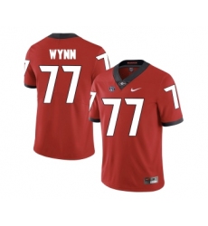 Georgia Bulldogs 77 Isaiah Wynn Red College Football Jersey