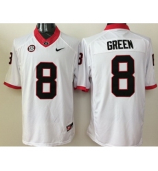 Georgia Bulldogs 8 A.J. Green White College Football Jersey