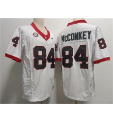 Georgia Bulldogs #84 Ladd McConkey White Stitched Jersey