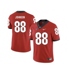 Georgia Bulldogs 88 Toby Johnson Red Nike College Football Jersey