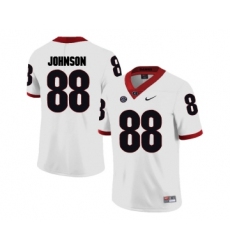 Georgia Bulldogs 88 Toby Johnson White College Football Jersey