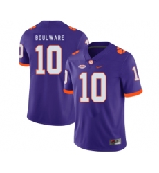 Clemson Tigers 10 Ben Boulware Purple Nike College Football Jersey