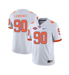 Clemson Tigers 90 Dexter Lawrence White Nike College Football Jersey