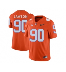 Clemson Tigers 90 Shaq Lawson Orange With Diamond Logo College Football Jersey