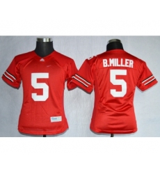 Ohio State Buckeyes 5 B.Miller Red College Women Jerseys