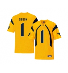 West Virginia Mountaineers 1 Shelton Gibson Gold College Football Jersey