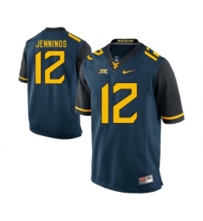 West Virginia Mountaineers 12 Gary Jennings Navy College Football Jersey