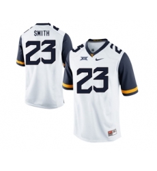 West Virginia Mountaineers 23 Geno Smith White College Football Jersey