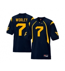 West Virginia Mountaineers 7 Daryl Worley Navy College Football Jersey