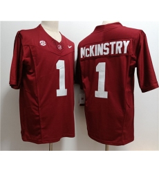 Men's Alabama Crimson Tide #1 Kool-Aid McKinstry Red 2023 F.U.S.E. Stitched Football Jersey