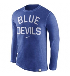 Duke Blue Devils Nike Conviction Long Sleeves Tri-Blend T-Shirt Heather Royal