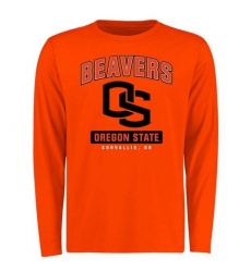 Oregon State Beavers Campus Icon Long Sleeves T-Shirt Orange