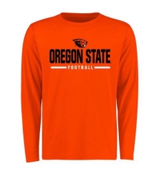 Oregon State Beavers Custom Sport Wordmark Long Sleeves T-Shirt Orange