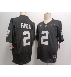 Men's Vanderbilt Commodores #2 Diego Pavia Black FUSE College Football Jersey