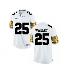 Iowa Hawkeyes 25 Akrum Wadley White College Football Jersey