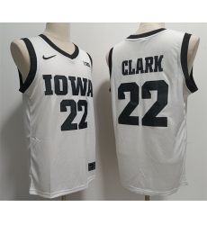 Men's Iowa Hawkeyes #22 Caitlin Clark White Stitched Jersey