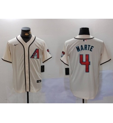 Men's Arizona Diamondback #4 Ketel Marte Cream Cool Base Limited Stitched Jersey