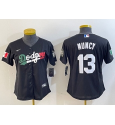 Women's Los Angeles Dodgers #13 Max Muncy Black Mexico 2020 World Series Cool Base Nike Jersey