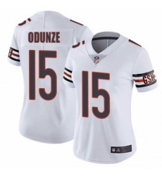 Women Chicago Bears #15 Rome Odunze White Vapor Stitched Jersey