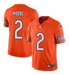 Youth Chicago Bears #2 DJ Moore Orange Vapor Limited Stitched NFL Jersey