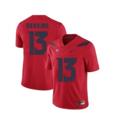 Arizona Wildcats 13 Brandon Dawkins Red College Football Jersey