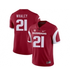 Arkansas Razorbacks 21 Devwah Whaley Red College Football Jersey