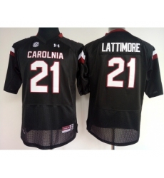 South Carolina Gamecocks 21 Marcus Lattimore Black College Football Jersey