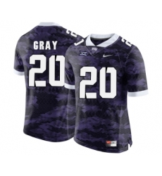 TCU Horned Frogs 20 Deante Gray Purple College Football Limited Jersey