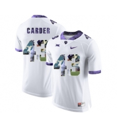 TCU Horned Frogs 43 Tank Carder White With Portrait Print College Football Limited Jersey