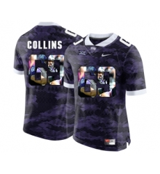 TCU Horned Frogs 69 Aviante Collins Purple With Portrait Print College Football Limited Jersey