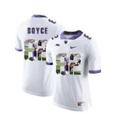 TCU Horned Frogs 82 Josh Boyce White With Portrait Print College Football Limited Jersey