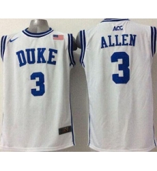 Blue Devils #3 Grayson Allen White Basketball Stitched NCAA Jersey