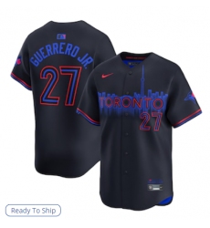 Men's Toronto Blue Jays #27 Vladimir Guerrero Jr. Nike Black 2024 City Connect Limited Player Jersey