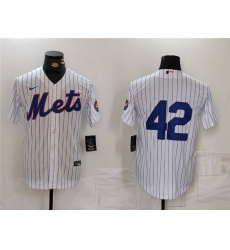 Men's New York Mets #42 Jackie Robinson White Cool Base Stitched Baseball Jersey