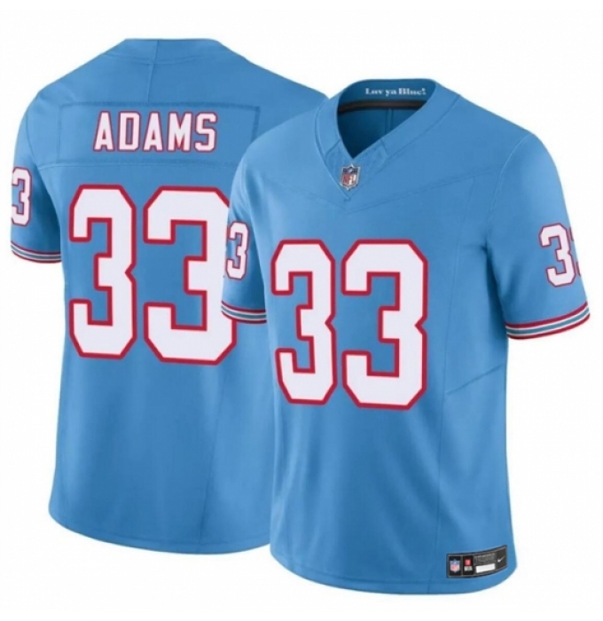 Youth Tennessee Titans #33 Jamal Adams Blue 2024 F U S E Throwback Vapor Limited Stitched Football Jersey