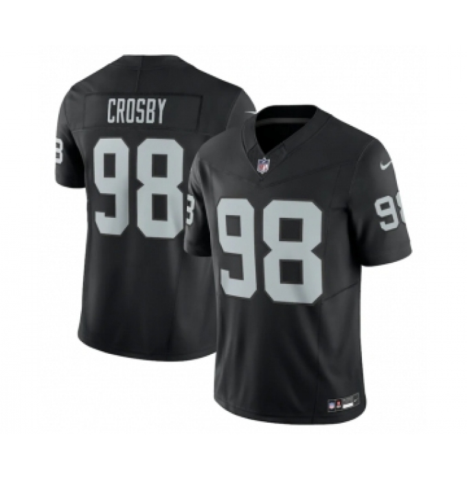Men's Las Vegas Raiders #98 Maxx Crosby Black 2023 F.U.S.E Vapor Untouchable Stitched Football Jersey
