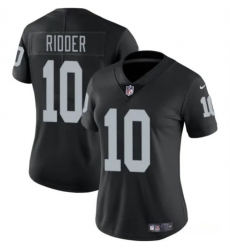 Women's Las Vegas Raiders #10 Desmond Ridder Black Vapor Stitched Jersey(Run Small)