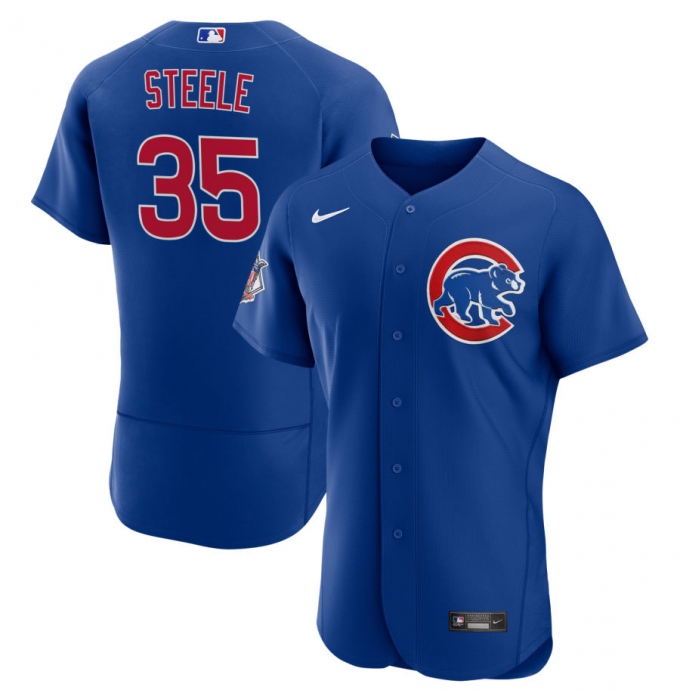 Men's Chicago Cubs #35 Justin Steele Nike Royal Alternate FlexBase Player Jersey