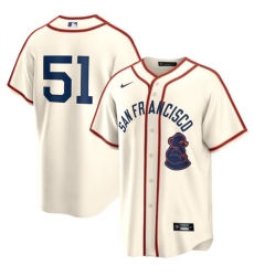 Men's San Francisco Giants #51 Jung Hoo Lee Cream 2024 Rickwood Classic Stitched Baseball Jersey