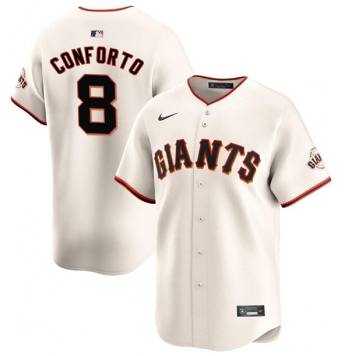 Men's San Francisco Giants #8 Michael Conforto Cream Cool Base Stitched Baseball Jersey