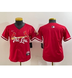 Youth St Louis Cardinals Blank Red 2024 City Connect Limited Stitched Jersey