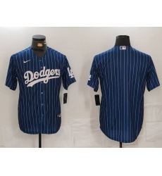 Men's Los Angeles Dodgers Blank Navy Pinstripe Stitched Cool Base Nike Jersey